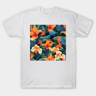 Tropical Flowers Pattern 8 T-Shirt